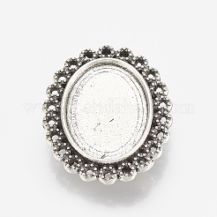 Fascini dello scorrevole della lega di stile tibetano Cabochon&nbsp;TIBEB-R068-17AS-LF
