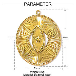 Подвески из нержавеющей стали 304&nbsp;STAS-OY002-10G