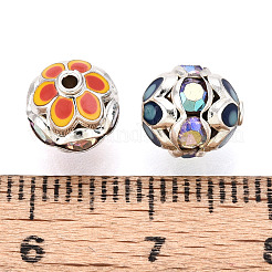 Круглый латунь эмаль бисер&nbsp;KK-Q080-01C-S