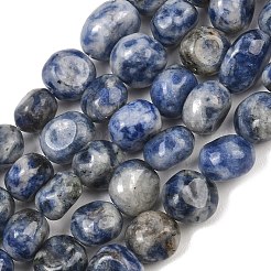 Perles de jaspe tache bleue naturelle&nbsp;GG-CBA787B-A29