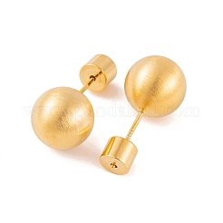 Falsi tappi per orecchie in ottone da trafila a sfera rotonda per donna&nbsp;LS-EJEW-G391-24D-G