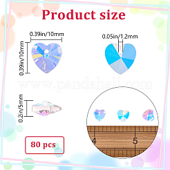 Подвески из гальванического стекла&nbsp;EGLA-BBC0001-05B
