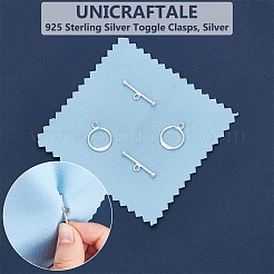 2 шт. 925 застежки-тоггл из стерлингового серебра&nbsp;STER-UN0001-46