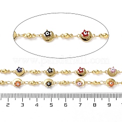 Catene a maglie in ottone smaltato a tema occhi malvagi&nbsp;CHC-Q013-04G