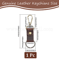 Брелоки из коровьей кожи и сплава&nbsp;KEYC-WH20005-24A