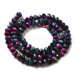 Fili di perline occhio di tigre arcobaleno naturale&nbsp;G-NH0002-D01-02