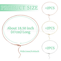 6 шт. 3-цветные латунные цепочки-коробки&nbsp;NJEW-TA0001-20