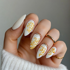 DIY-Nagelkunst-Vorlagen aus Edelstahl&nbsp;MRMJ-WH0092-035