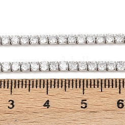 925 Sterling Silber klare Zirkonia Ketten&nbsp;STER-C016-02A-P02