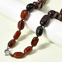 Ожерелья из окрашенного натурального агата кубической формы&nbsp;NJEW-C113-01G