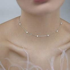 Collana di perline in argento s925 con ciondolo geometrico&nbsp;DH9261