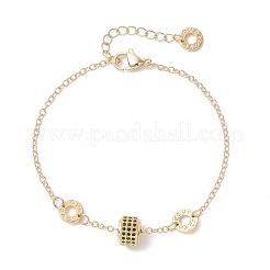 Браслеты из латунных бусин кубического циркония&nbsp;BJEW-JB13050