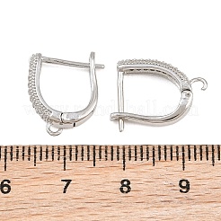 Gestell-Beschichtung Messing Micro Pave Kubisch Zirkonia Creolen Ohrring Zubehörse&nbsp;CU-CBA5806-04P