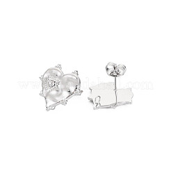 Componenti per orecchini a bottone in acciaio inossidabile 304&nbsp;STAS-N097-242P