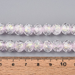 Нити из фольгированных бусин лэмпворк ручной работы&nbsp;FOIL-T008-09B