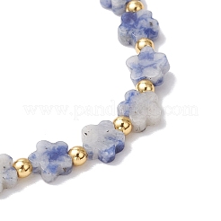 Браслеты из натуральной голубой яшмы с бусинами для женщин&nbsp;BJEW-JB11768-04