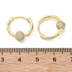 Pendientes de aro de circonio cúbico de micro pave de latón&nbsp;KK-CBA98BA-17G