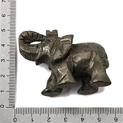 Éléphant pyrite naturel affichage décorations&nbsp;G-A145-01B