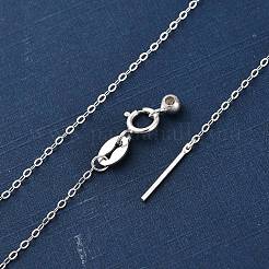 925 регулируемое ожерелье из стерлингового серебра с цепочкой-кабелем для женщин&nbsp;LS-NJEW-U030-01S-01