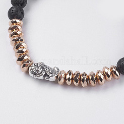 Синтетические браслеты из гематитового растяжения&nbsp;BJEW-I241-20B