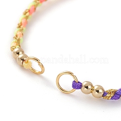 Fabrication de bracelet en cordon tressé en nylon réglable&nbsp;AJEW-JB00891-03