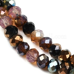 Стеклянные бусины с гальваническим покрытием &nbsp;X-EGLA-B011-06A-6x5mm