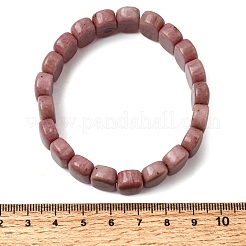 Braccialetti elasticizzati con perline di rodonite naturale per uomo e donna&nbsp;BJEW-D461-02B