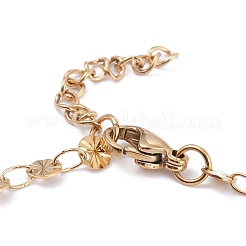 Браслеты из плоской круглой цепи из нержавеющей стали 304 с вакуумным покрытием pvd&nbsp;BJEW-I295-05C-G