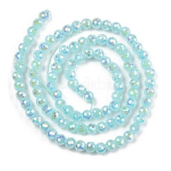 Стеклянные бусины с гальваническим покрытием &nbsp;EGLA-B013-01A-AB03