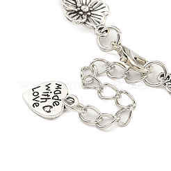 Изготовление браслета-цепочки из антикварного посеребренного сплава&nbsp;MAK-K023-02F-AS