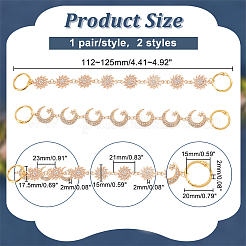 Солнце и луна с цепочкой для украшения обуви в виде звезды&nbsp;FIND-AB00020-02