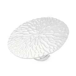 Плоские круглые открытые манжетные кольца из нержавеющей стали 304 с защитой от потускнения&nbsp;RJEW-M047-10P