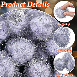 32 pompón de lentejuelas suaves de piel sintética&nbsp;DIY-SC0033-96D