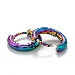 Orecchini a cerchio huggie in acciaio inossidabile 304&nbsp;X-EJEW-O087-09A-M