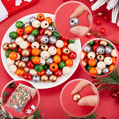 240 шт. 6 вида бусин из натурального дерева&nbsp;WOOD-SP0001-03B