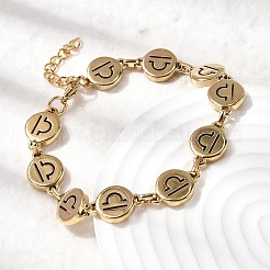 12 bracelet à maillons en acier inoxydable 304 Constellations&nbsp;BJEW-I239-01G-02