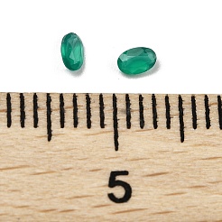 Facettierte natürliche grüne Onyx-Achat-Cabochons&nbsp;G-I295-05C-16A-03