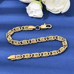Armbänder mit spiralförmigen Gliedern aus Edelstahl 304 für Damen&nbsp;BJEW-K240-11G