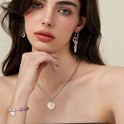 12 шт. подвески в форме сердца из натурального розового кварца&nbsp;G-FI0001-32