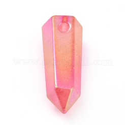 Гальванизированные заостренные подвески из натурального кварца&nbsp;G-B017-01