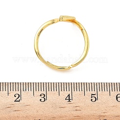 Латунные микро проложить пальцев кольца кубического циркония&nbsp;RJEW-H258-19G