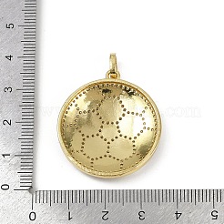 Colgantes de latón esmaltado y circonitas cúbicas micropavé&nbsp;KK-M322-06G-02