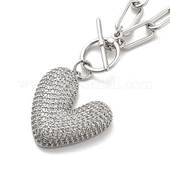 Ожерелье с кулоном из кубического циркония NJEW-S385-01C-P