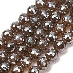 Chapelets de perles en agate naturelle électrolytique&nbsp;G-B191-A07-8mm-17
