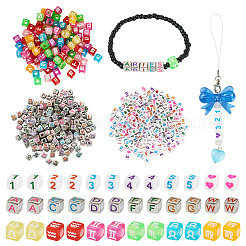 700шт 3 стиля непрозрачные акриловые бусины&nbsp;OACR-PJ0001-01A