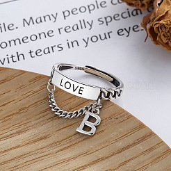 Кольца с буквой b и словом love 925 из стерлингового серебра&nbsp;FS-WG350DC-01