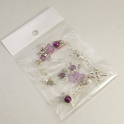 Belle nozze abito angelo set di gioielli: orecchini e bracciali&nbsp;SJEW-JS00297