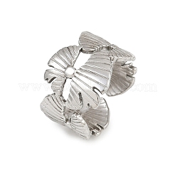 Регулируемые открытые манжеты из нержавеющей стали 304 для женщин&nbsp;LS-RJEW-K299-01P