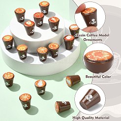 40 шт. смоляные кофейные модели украшений&nbsp;AJEW-CJ0001-74