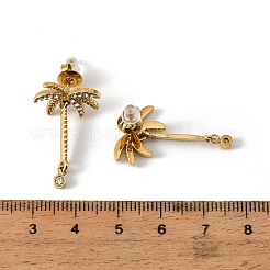 Pendientes de acero inoxidable 304 con micropavé de circonitas cúbicas&nbsp;EJEW-Z173-02G